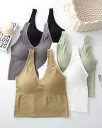 Women's Wireless Backless Longline Bra