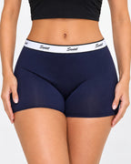 5-Pack Cotton Seamless Colorblock Letter Waistband Boxer Briefs