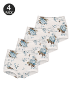 4-Pack Cotton Vintage Print Full-Coverage Panties