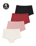 4-Pack High Waist Letter Print Seamless Breathable Panties