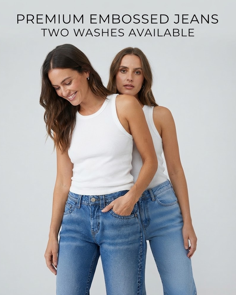 Seaming Detail Mid Waist Straight Leg Crop Jeans