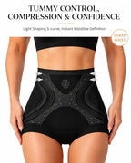 3-Pack Seamless Ice Silk High Waist Tummy Control Shaping Panties
