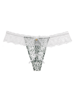 3-Pack Sexy Leopard Print Lace Trim Bell-Decorated Thongs