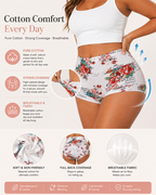4-Pack Cotton Vintage Print Full-Coverage Panties