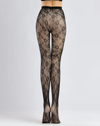 Lace Pattern Plus Velvet Warm Leggings