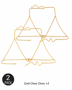 2-Piece Set Sexy Rhinestone Double-Heart Cutout Body Chain