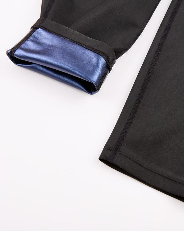 Solid color simple zipper sauna body shaping jumpsuit