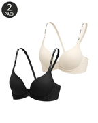 Front Closure Seamless Back-Smoothing Push-Up Bra