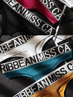 Female Letter Print Net Underwear