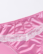 Plus Size Satin Lace Princess Vibe Panties 3-Pack