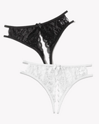 Lace Panties Floral Lace Briefs with Bow