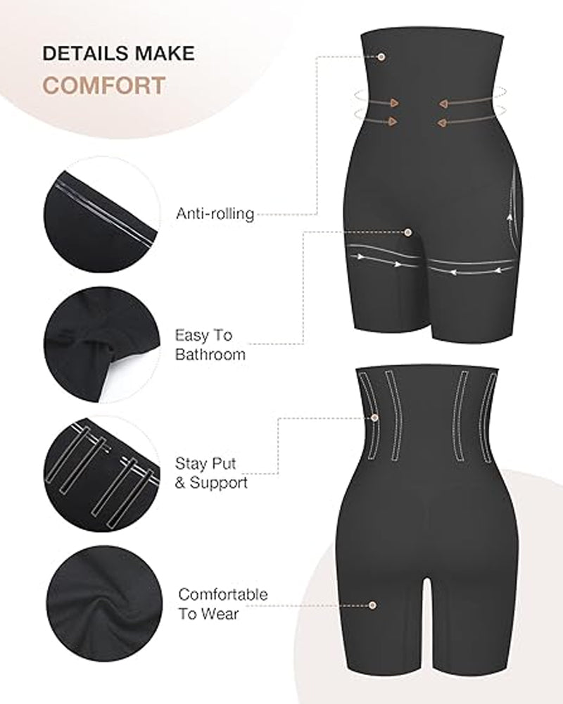 Women's Tummy Control High Waist Plus Size Compression Breathable Shaping Shorts