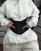 Women's Double Compression Straps Zippered Belly Control Invisible Waist Belt