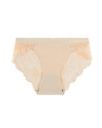 Sexy Mid-Waist Ice Silk Seamless Stitching Hollow Lace Cotton Crotch Breathable Panties