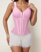 Women's Waist and Abdomen Shaping Tights Ultimate Latex Corset Vest With Bra