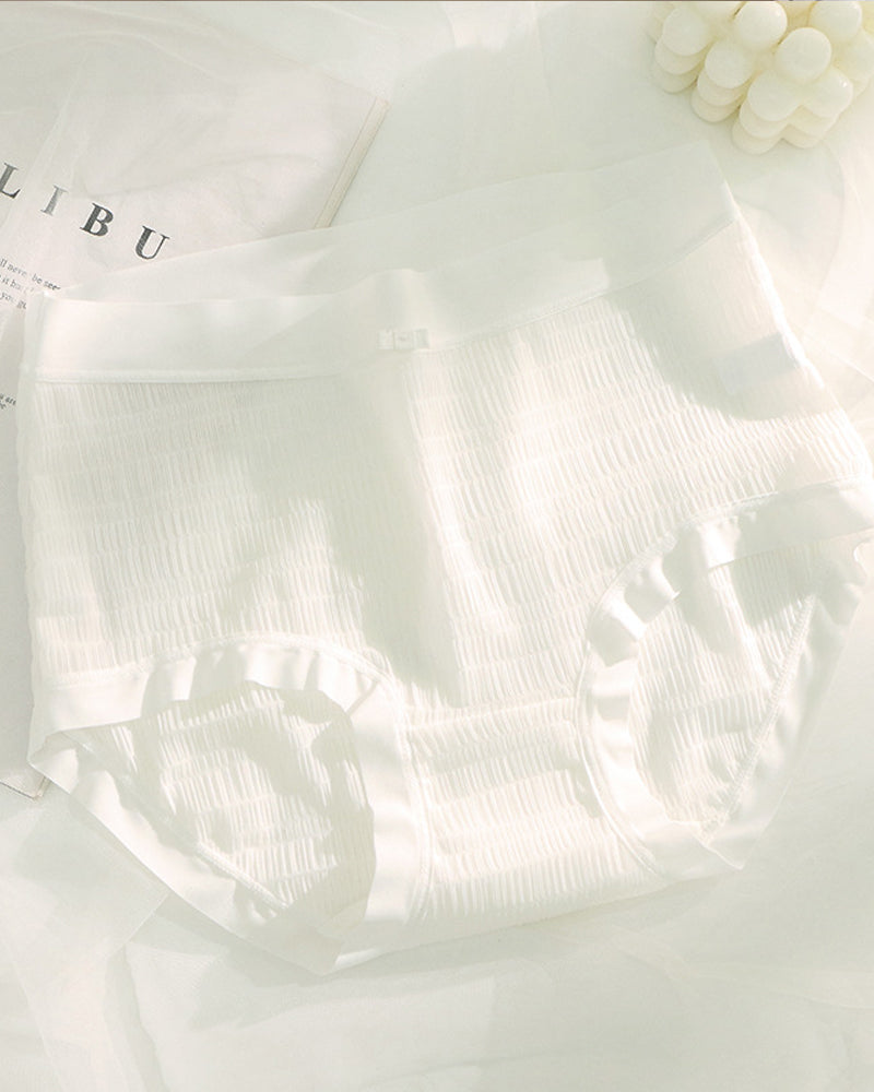 Summer Thin Quick-Drying Translucent Mesh Seamless Cotton Crotch Underwear