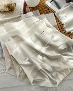 Women's High Waist Ice Silk Pure Cotton Antibacterial Crotch Seamless Underwear