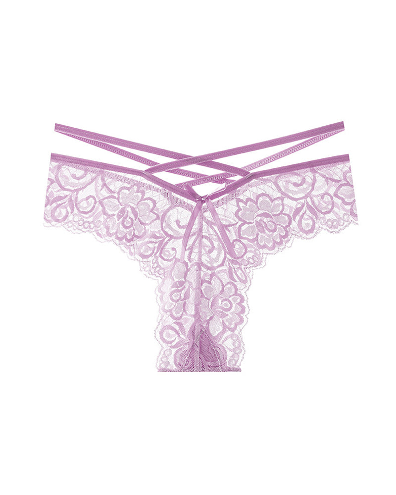 Sexy Jacquard Lace Low Rise Briefs