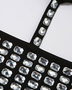Sexy Halter Neck Backless Elastic Slim Fit Diamond Vest