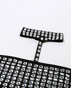 Sexy Halter Neck Backless Elastic Slim Fit Diamond Vest