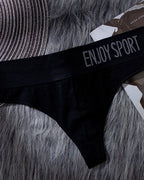 Women's Sexy Seamless Sports Fitness Letter Wide Waist Briefs
