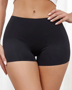 Women's Leopard Print/Solid Seamless Comfortable Breathable Boxer Briefs