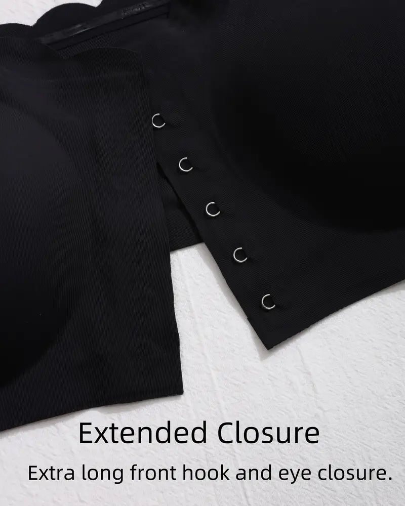 Women's Seamless Strapless Front Buckle Comfort Push Up Bra