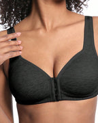 3-Pack Seamless Adjustable Front-Clasp Wireless Push-Up Bras