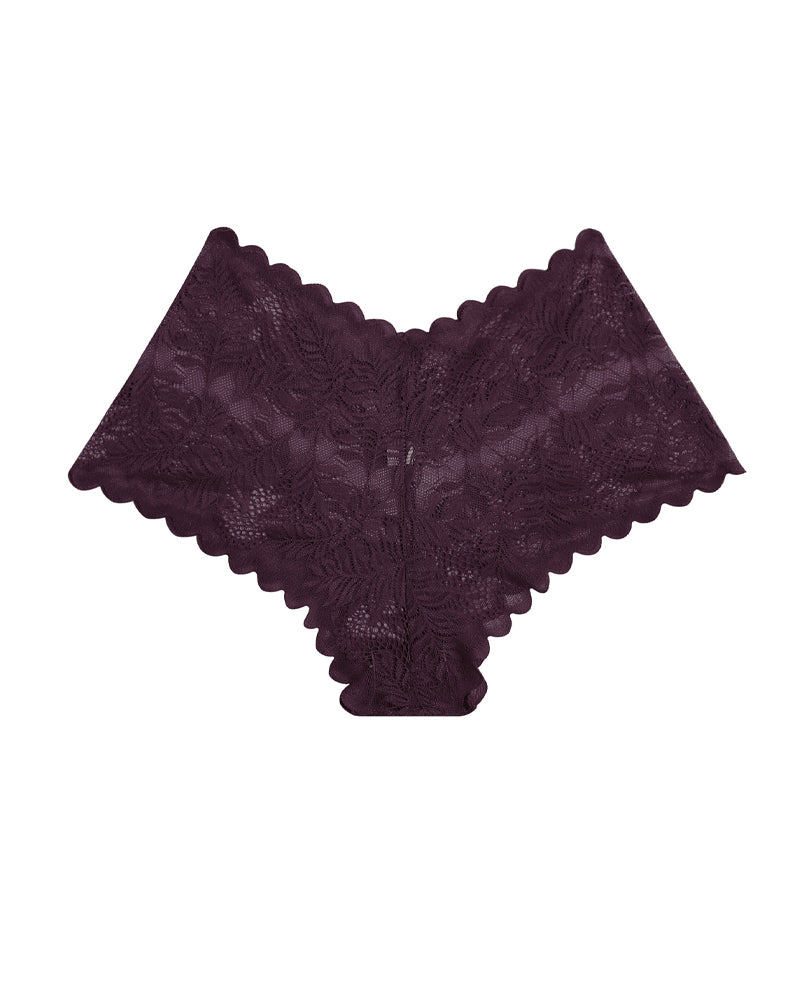 Women's Cotton Bottom Semi-Transparent Seamless Soft Lace Panties