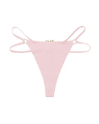 Seamless Double-Strap Heart Metal Ring Design Sexy Thong
