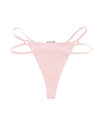 Seamless Double-Strap Heart Metal Ring Design Sexy Thong