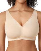 Wire-free Deep V Full Cup Comfortable Bra