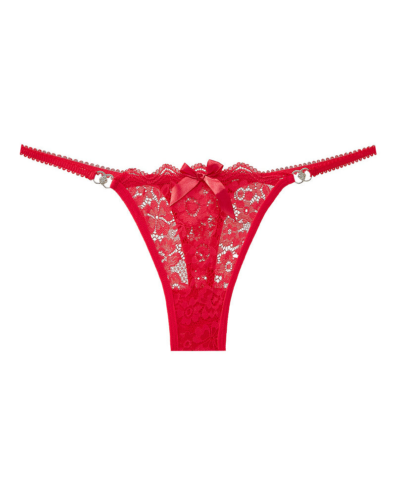 Women's Sexy Floral Lace Translucent Thong