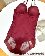 Women's Tummy-Control Sleeveless Tube Top Hip Lace One-Piece Body Shaper