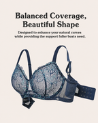 Plus Size Floral Lace Unlined Push-Up Bra