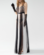 Sexy Lace Camisole Nightdress with High Slit