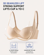 Deep V Seamless Comfortable Push-up Bra