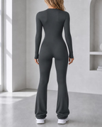 Seamless Stretch Long Sleeve Fitness Yoga One Piece Jumpsuit