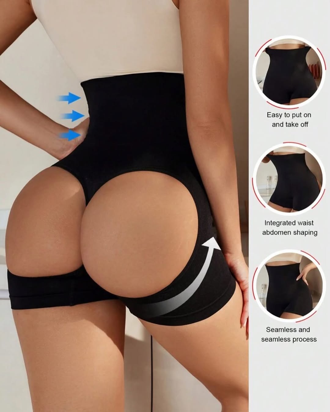 High Waist Hip-Enhancing Hip-Lifting Tummy-Tightening Seamless Large-Size Body-Shaping Pants