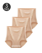 3-Pack Seamless Ice Silk High Waist Tummy Control Shaping Panties