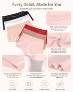 4-Pack High Waist Letter Print Seamless Breathable Panties