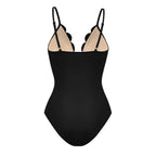 Flower Hollow One Piece Swimsuit and Skirt
