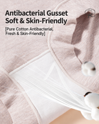 3-Pack Pure Cotton High Waist Tummy Control Antibacterial Elastic Boxer Briefs