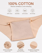 4-Pack High Waist Letter Print Seamless Breathable Panties