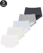 5-Pack Comfortable Antibacterial Seamless Boyshort Panties with Extended Gusset