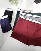 5-Pack Cotton Seamless Colorblock Letter Waistband Boxer Briefs