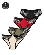 4/6-Pack Floral Lace Panties  Mixed Color Set