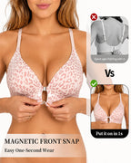 Front Closure Deep V Seamless Wirefree Bra