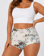 4-Pack Cotton Vintage Print Full-Coverage Panties