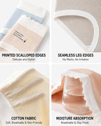 6-Pack Seamless Mid-Waist Cotton Antibacterial Panties